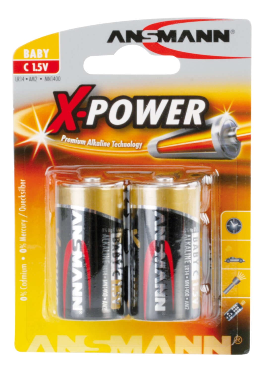 Rafhlaða C Xpower - 2 STK