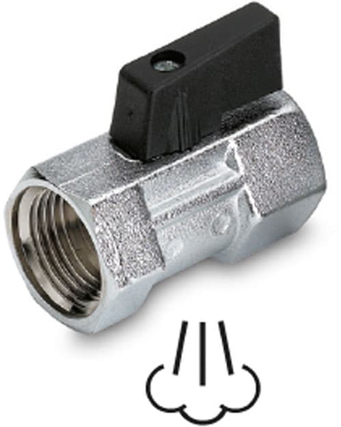 Kúluloki f/f m/aflestun 1/2" BSP