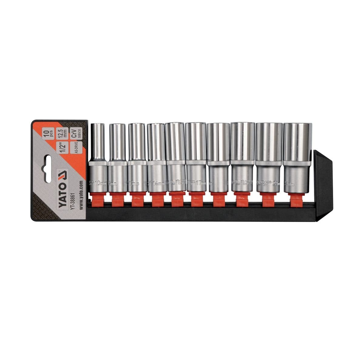Toppasett 1/2" langir 10-24mm