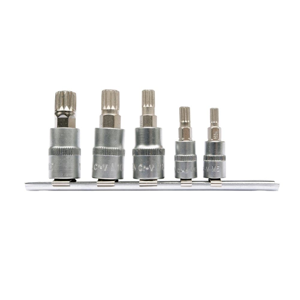 Splinetoppasett M5-M12 5Stk