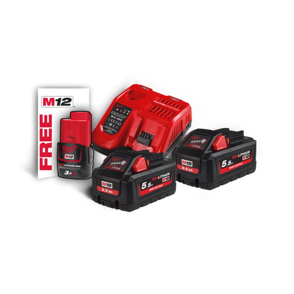 Rafhlöðusett M18 HNRG-552 2×5,5 Ah HIGH OUTPUT™