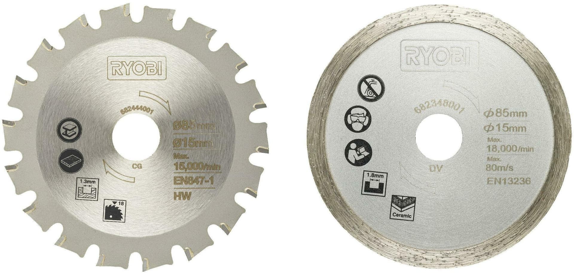 Blöð í fjölnotahjólsög 85mm 2Stk RAKMMS02K