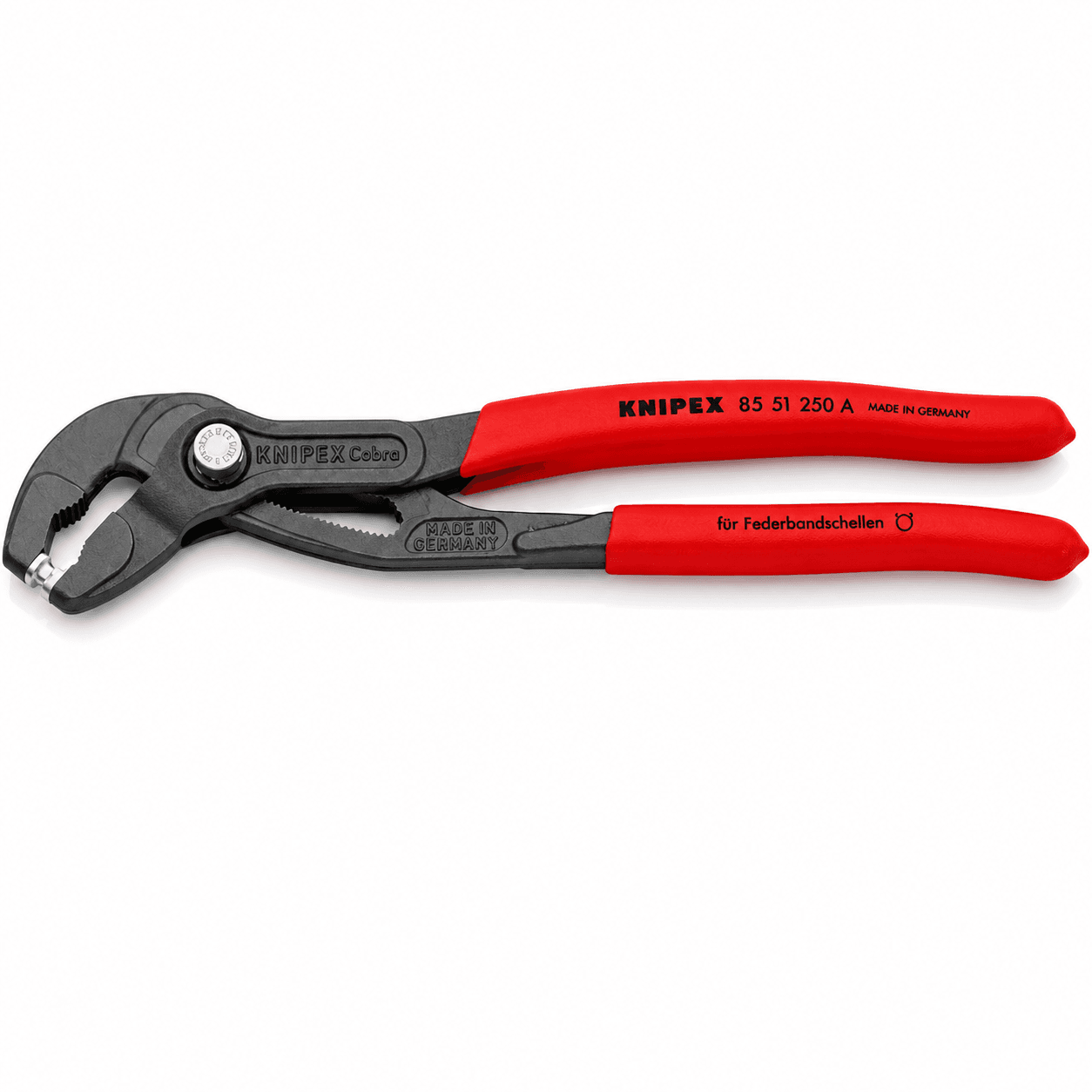 Spring hose clamp plier with locking device