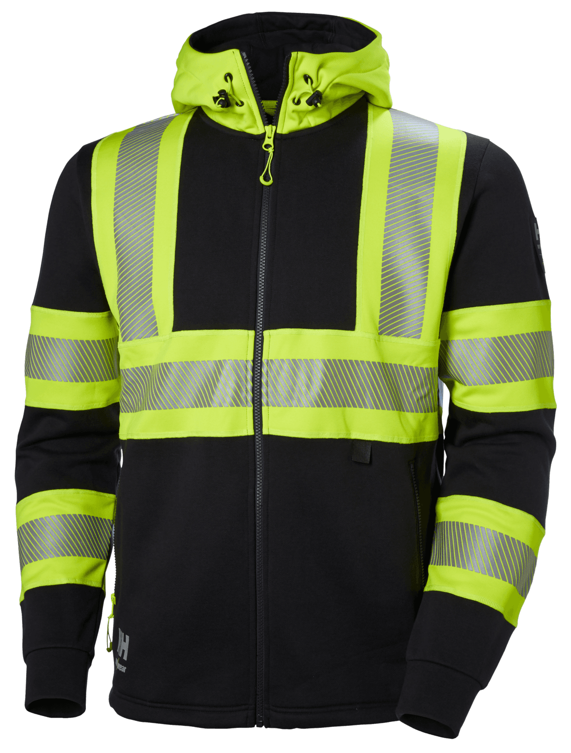 ICU hettupeysa rennd CL1 svört/gul hi-vis