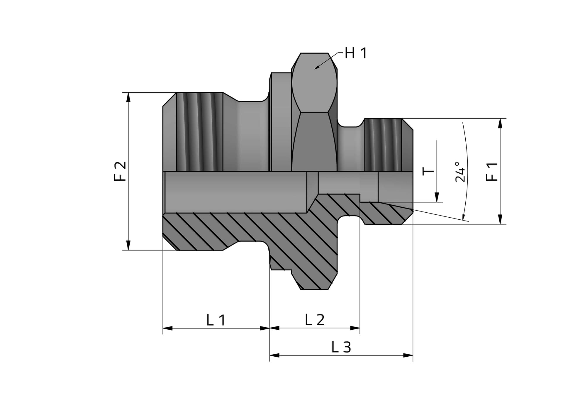 Ge nipill 6L-1/4" BSP RF